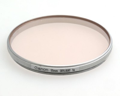 Original Canon Skylight Schutzfilter E55 aus den 70er Jahren (ohne Frontgewinde)