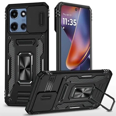 For Motorola MOTO G Power 5G 2025 Camera Case Armor Ring Magnetic Stand Hybrid