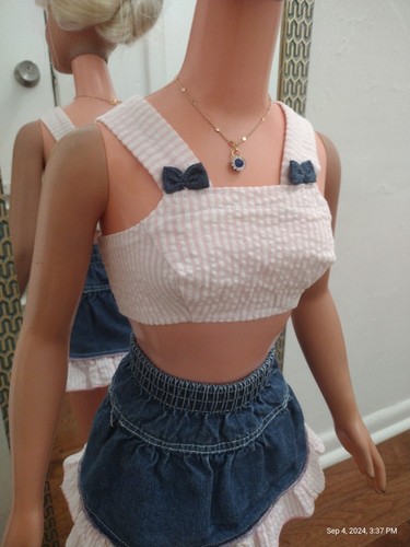 For 36"/38" Barbie doll, two pieces summer outfit. - Picture 15 of 19