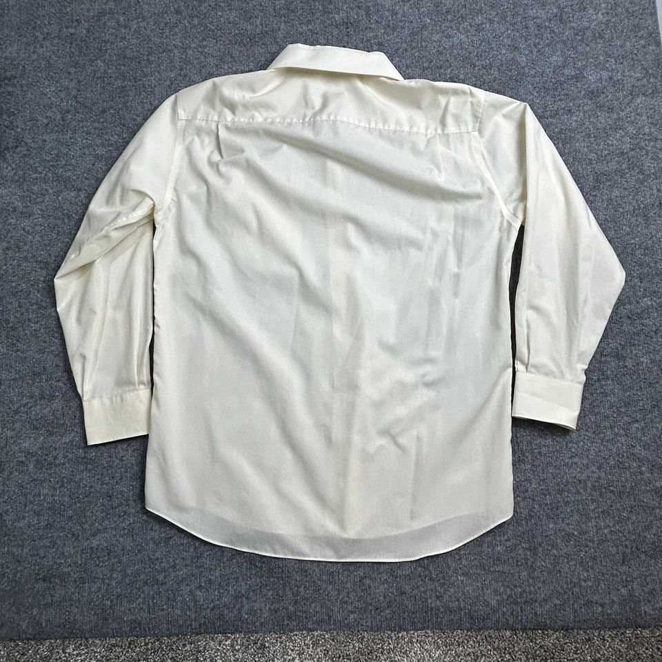 Concepts by Claiborne 男式 16 码 34-35 纽扣正装衬衫象牙白 — 第 2/4 张图片