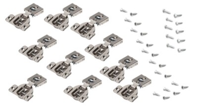 Blum 10 Pk Nickel Self Closing Concealed Cabinet Hinge 105° Opening 1/2  Overlay