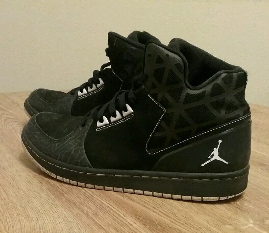 Nike Jordan 1 Flight 3 Mens Shoes 2015 Athletic Black Lace Up 706954-011 Sz 9.5