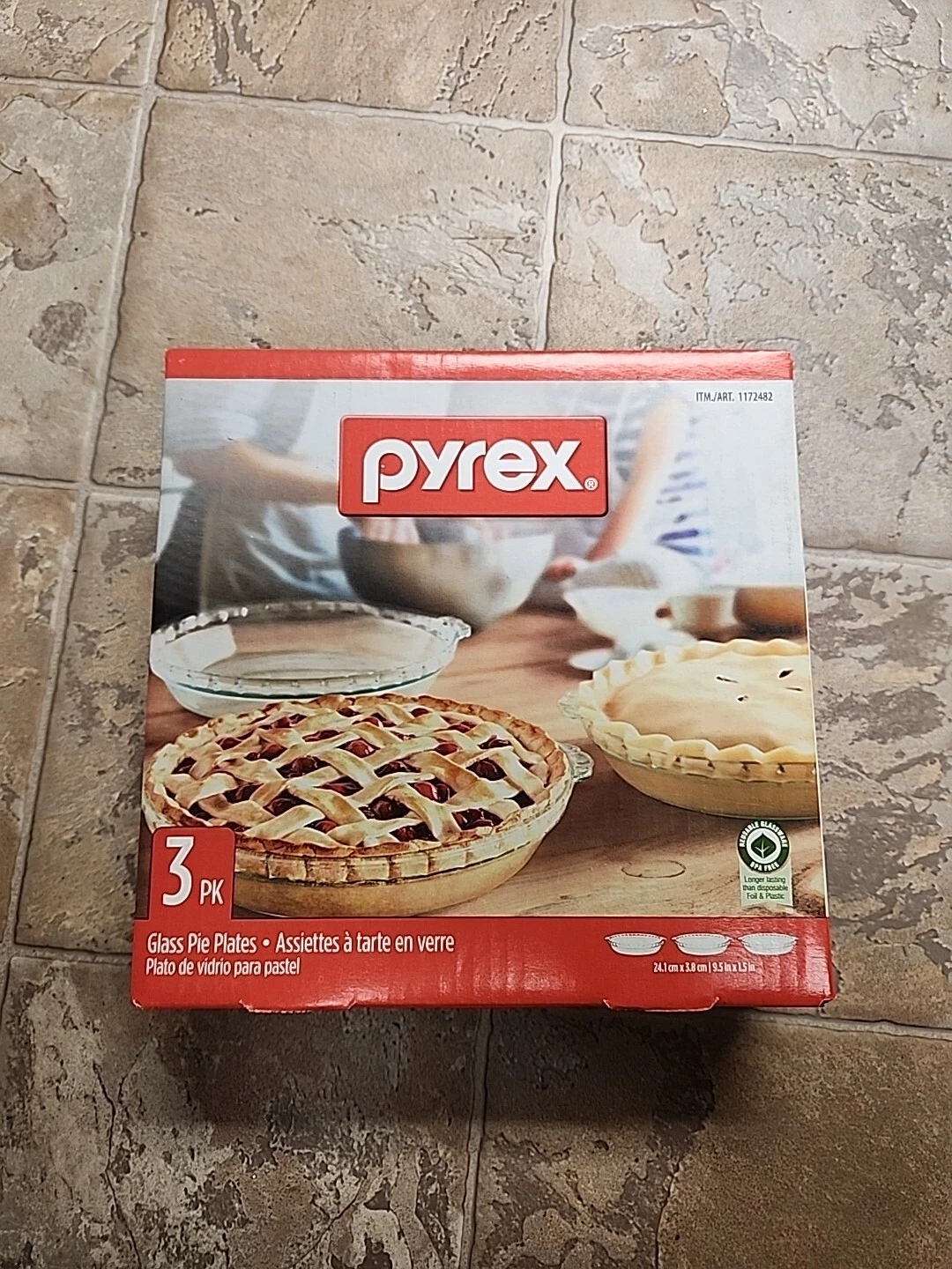 Pyrex Box Of 3 Glass Pie Plates