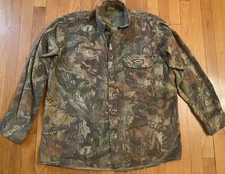 VTG Spartan Realtree Advantage Hunting Button Up Camo Long Slv USA Shirt LARGE