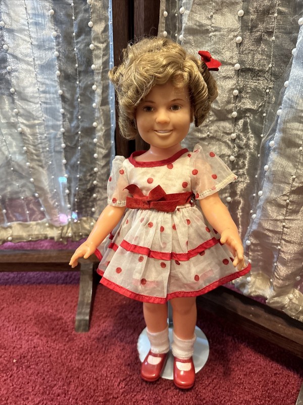 *Shirley Temple 1970's 16" Doll  Original Outfit, Beautiful Hair, Dress Dusty,