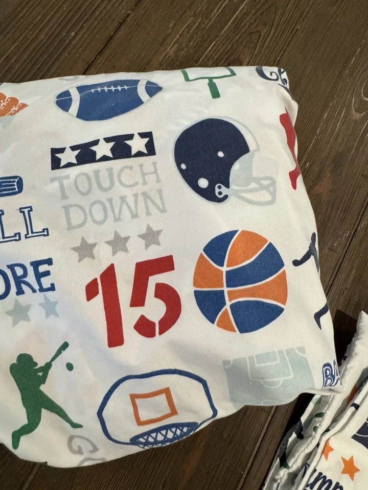 Circo Kids Twin Fitted Sheet Pillowcase Sports Theme Microfiber - Image 3 of 4