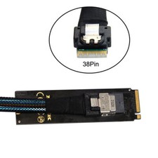 Cable M-Key NVME to SFF-8654 Slimline SAS Card Adapter and U.2 U2 SFF-8639