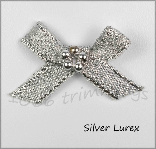 7mm Satin Ribbon Bows With Pearl Bead Cluster - Picture 42 of 43