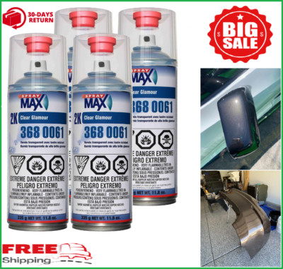 USC Spray Max 2k High Gloss Clearcoat Aerosol Cleaner Mirror Finish, Pack of 4