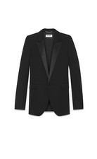 SaintLaurent  TUBE TUXEDO JACKET IN GRAIN DE POUDRE SAINT LAURENT 2,990
