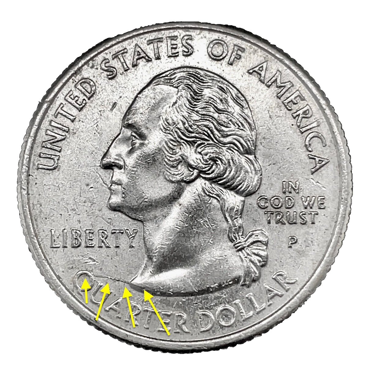 激レアCREAM ISSUE 06/ANDRÉ EDITION 2006 2006 P Nevada State Quarter Obverse Die Crack & Reverse Horse Shue