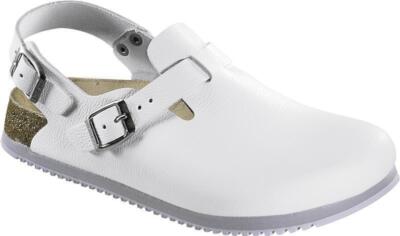 Produktbild von Orthopädische Pantoletten Weeger -Clog M. Fersenriemen WeissSchaf