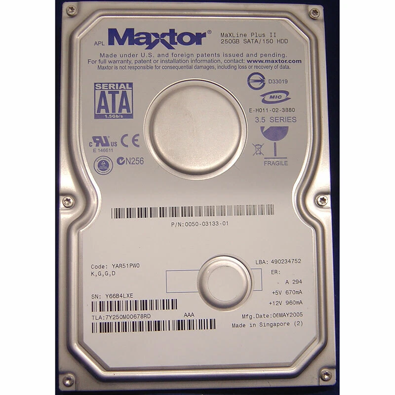 Maxtor 250GB Internal Hard Disk Drives for sale | eBay