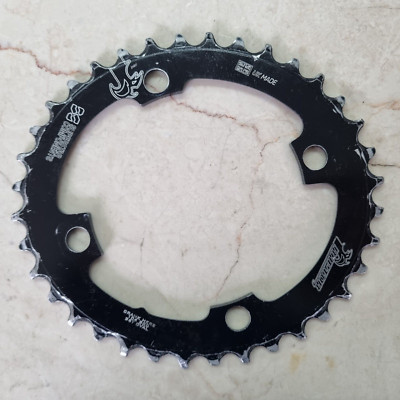 Superstar Components Black 36t Oval Kettenblatt 104mm Lochkreis 4 Bolzen Ring MTB Alu