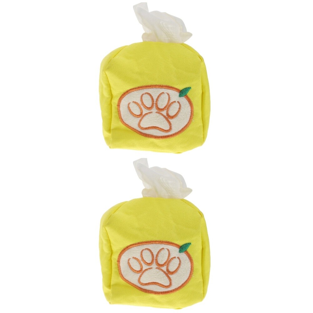 2 PCS Pet Paper Towel Dog Toy Slow Feeder Plush Toys Puzzle eBay