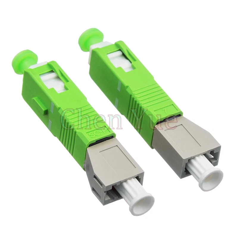 2pcs SC APC Male to LC UPC Female Hybrid Fiber Optic Adapter MM OM1 OM2 Flange - Image 2 of 4