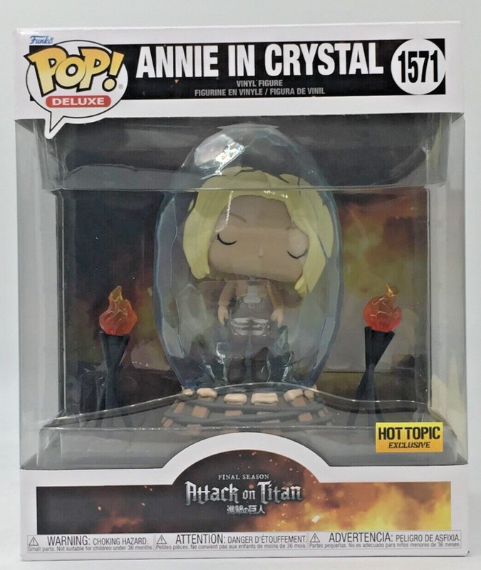 Funko Pop! 6" Deluxe Attack on Titan Annie in Crystal #1571 Hot Topic Exclusive