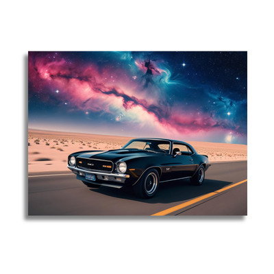 Leinwandbild - Auto - Ambient Design - Man Cave Wandbild - Interieur Dekor