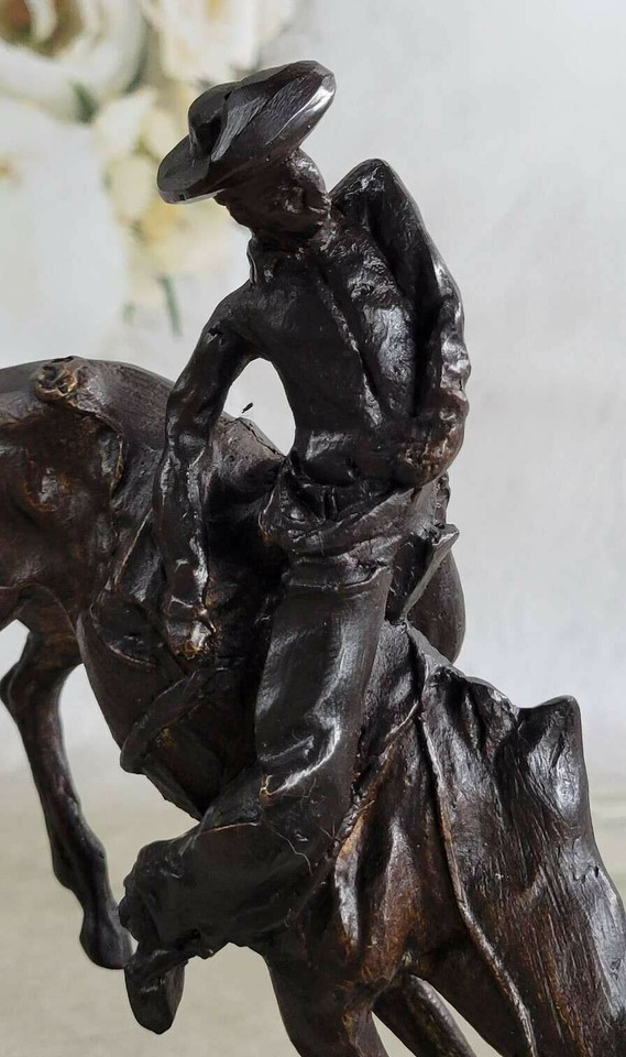 Outlaw Solid Bronze Statue by F.Remington Sculpture Artwork Figurine