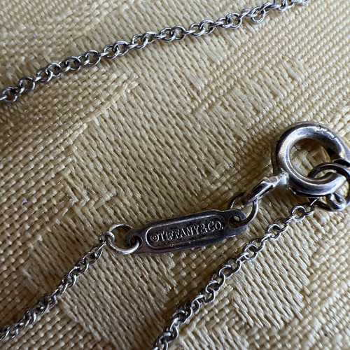 Return To Tiffany & Co. Blue Enamel Heart Tag Pendant Charm Necklace 16” Chain - Picture 4 of 10