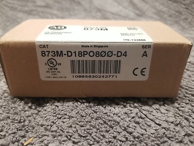 ALLEN BRADLEY 873M-D18PO800-D4 ULTRASONIC SENSOR PNP NO/NC SERIES A (133888) NIB