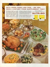 Vintage advertising print Food Nutri-Bio Dietary Food Supplement Door sales 1962