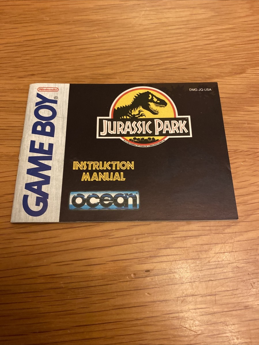 Notice Et Boîtier Jurassic Park Sur GameBoy GB - Bon état