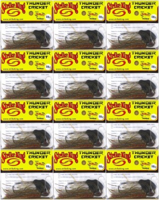(12) Strike King 5/8 Oz Thunder Cricket Bladed Vibrating Jigs Falcon Lake Craw