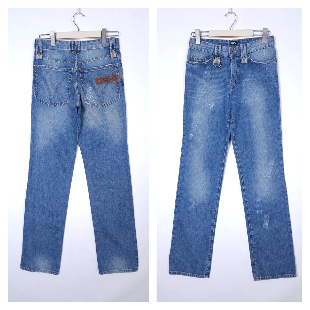 Jean Femme Dolce & Gabbana Taille 34 - Bleu, Coupe Droite, Coton - Comme Neuf (porté Une Fois)