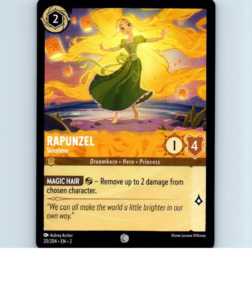 Rapunzel Sunshine Common 20/204 Disney Lorcana Trading Card | eBay