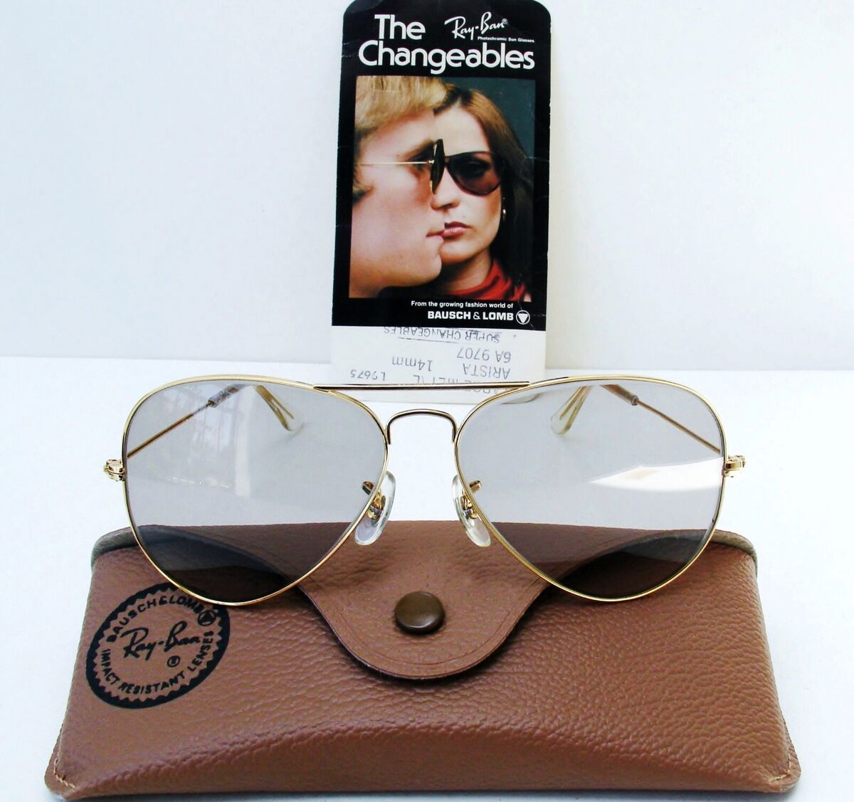 Vintage B&L Ray Ban USA Aviator 58-14 Transition Super Vintage B&L Ray Ban USA Aviator 58-14 Transition Super