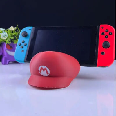 Mario Hat Switch Holder  - Super Mario Game Collectible Figurine Desk Pet
