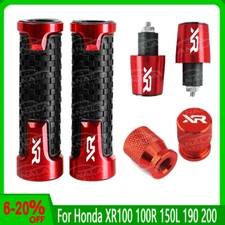 For Honda XR100 100R 150L 190 200 Handlebar Grip Handle Bar End Cap Tire Valve