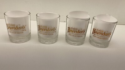 Saint Brendan s Irish Cream Liqueur Glaases  Lot Of 4