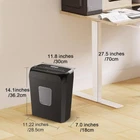 Paper Shredder for Home Use,6-Sheet Crosscut Paper and Credit Card Shredder f...