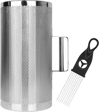 12" X 6" Stainless Steel Guiro Instrument with Metal Scraper