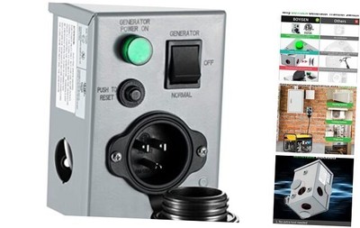  Generator Transfer Switch - 15 Amp 120V ETL Certificated Manual Generator 