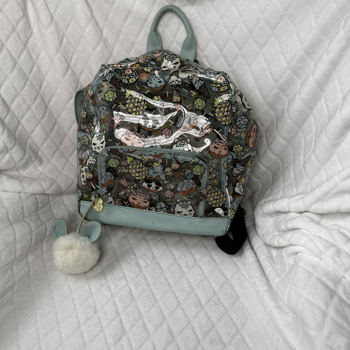 betsey johnson clear link mini backpack multigold ebay Betsey Johnson Clear Medium Backpack Transparent Animal