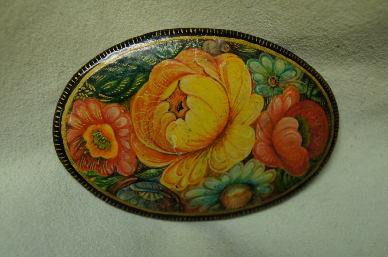 BOITE LAQUE PALEKH Russie miniature signée 1974 rare vintage lacquer