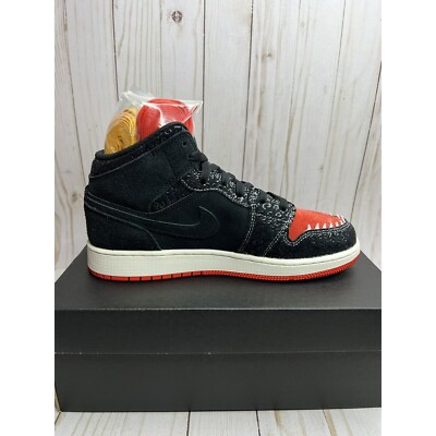 Nike Air Jordan 1 Mid SE Siempre Familia GS Size 6Y Black