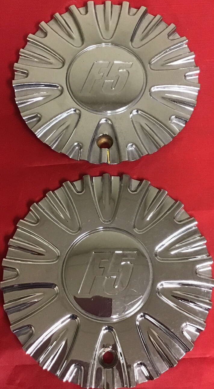 Used F5 Chrome Custom Wheel Rim Center Cap ABS CF55002 4673-74