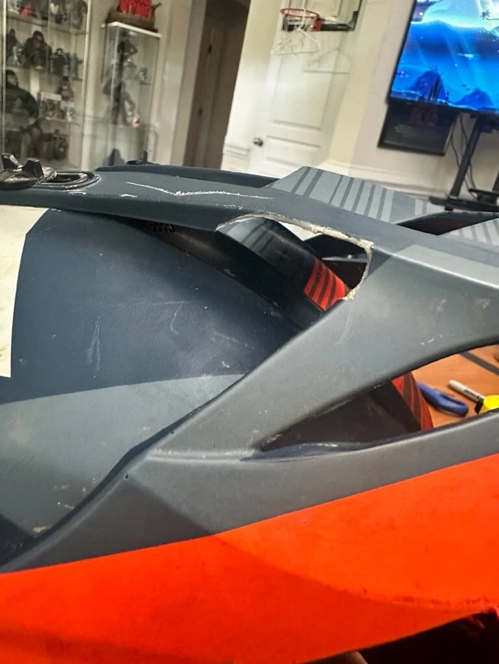 LS2 MX437 FAST MX Motocross Moto Casco Azul Alta Visibilidad Naranja Medio Juvenil Foto 4 de 4