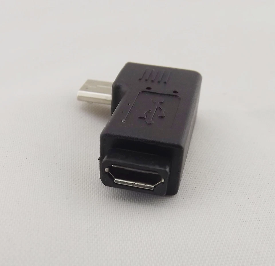 1pcs Micro 5-Pin USB Male To Female Jack USB 2.0 Right Angle Connector Adapter - Image 3 of 4