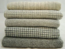 HAND DYED RUG HOOKING WOOL Mill-Dyed ~ "SALT 'N PEPPER" (5-pc. collection)