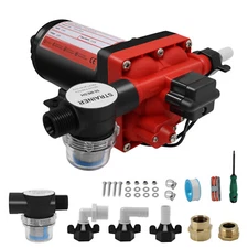 AC 110V 6GPM RV Water Pump Self-Priming Diaphragm Pump High Pressure Pump 70 PSI