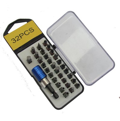 Set 32 Pezzi Punte Di Sicurezza Hilka – Cacciavite Torx, Phillips, Pozi, Star, Hex – 75mm, Uso Pesante