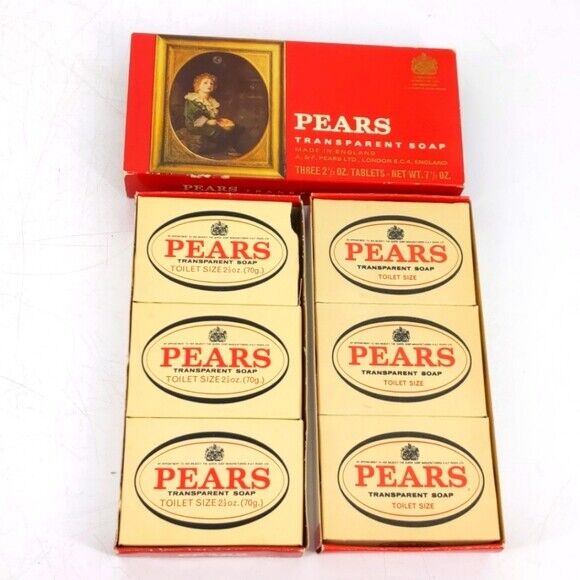 Vintage Pears Transparent New York Mall Oklahoma City Mall Soap 6 Bars UK Made in NOS NEW