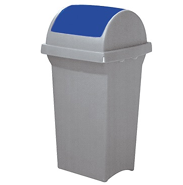 BIDONI BASCULANTI BLU BIDONE PATTUMIERA PER RIFIUTI LT.50 CM.L43xP39xH76