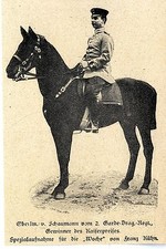 Reiten Gewinner Kaiserpreises Oberltn. v. Schaumann vom 2.Garde-Drag.-Regt. 1900