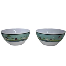 Oneida Sakura Evolution Coastal Breeze Melamine Soup Salad Bowl Warren Kimble